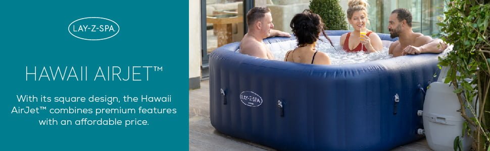 Blue Color SaluSpa Hawaii Air Jet Hot Tub