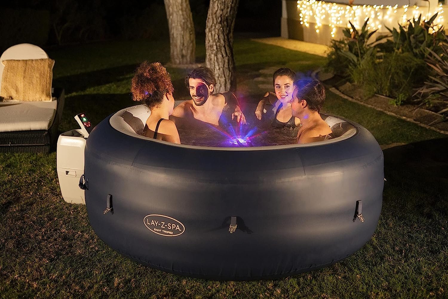 SaluSpa Saint Tropez 120 Airjet Inflatable Hot Tub with Floating LED light
