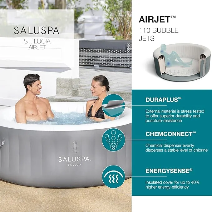 St. Lucia SaluSpa AirJet Inflatable Hot Tub