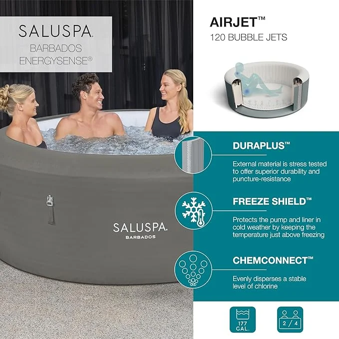 Barbados SaluSpa AirJet Inflatable Hot Tub
