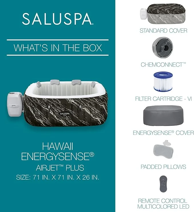 SaluSpa Hawaii EnergySense Smart Luxe AirJet Hot Tub