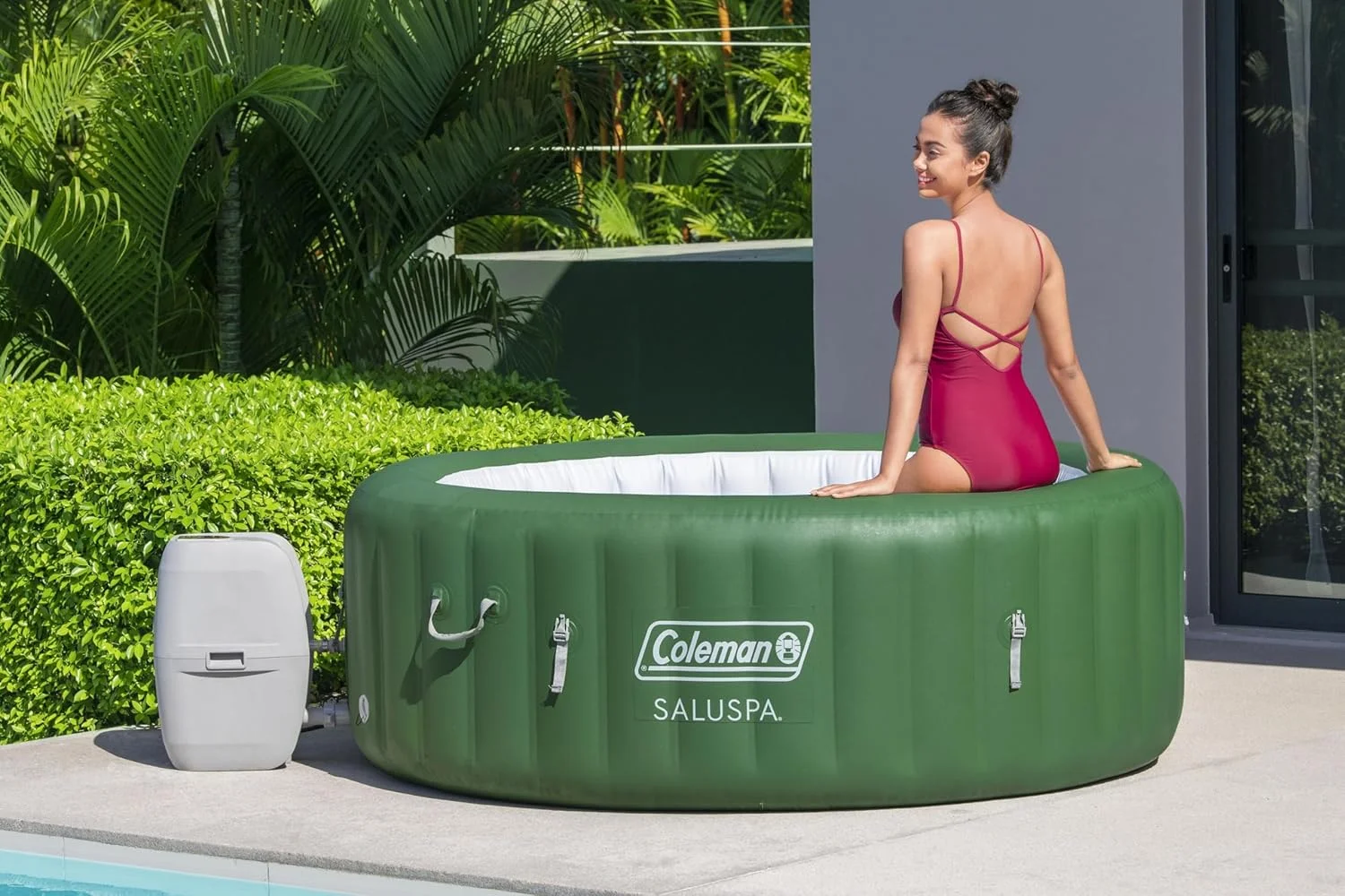 SaluSpa Forest Green Inflatable Hot Tub