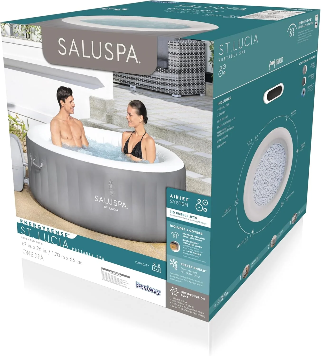 St. Lucia SaluSpa AirJet Inflatable Hot Tub