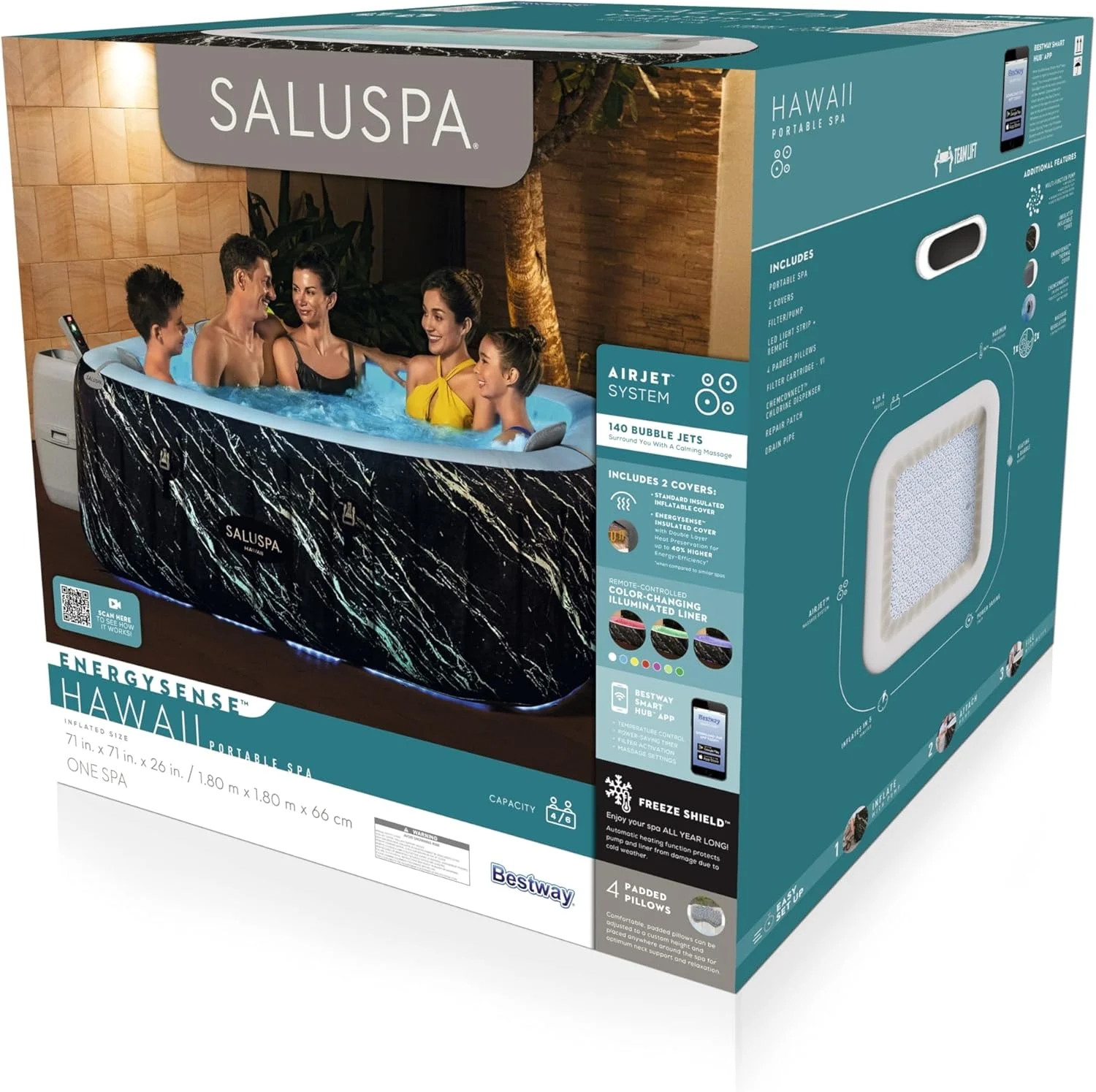 SaluSpa Hawaii EnergySense Smart Luxe AirJet Hot Tub