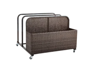 Poolside Float Storage Organizer, Outdoor Wicker Rattan Pool Float Holder