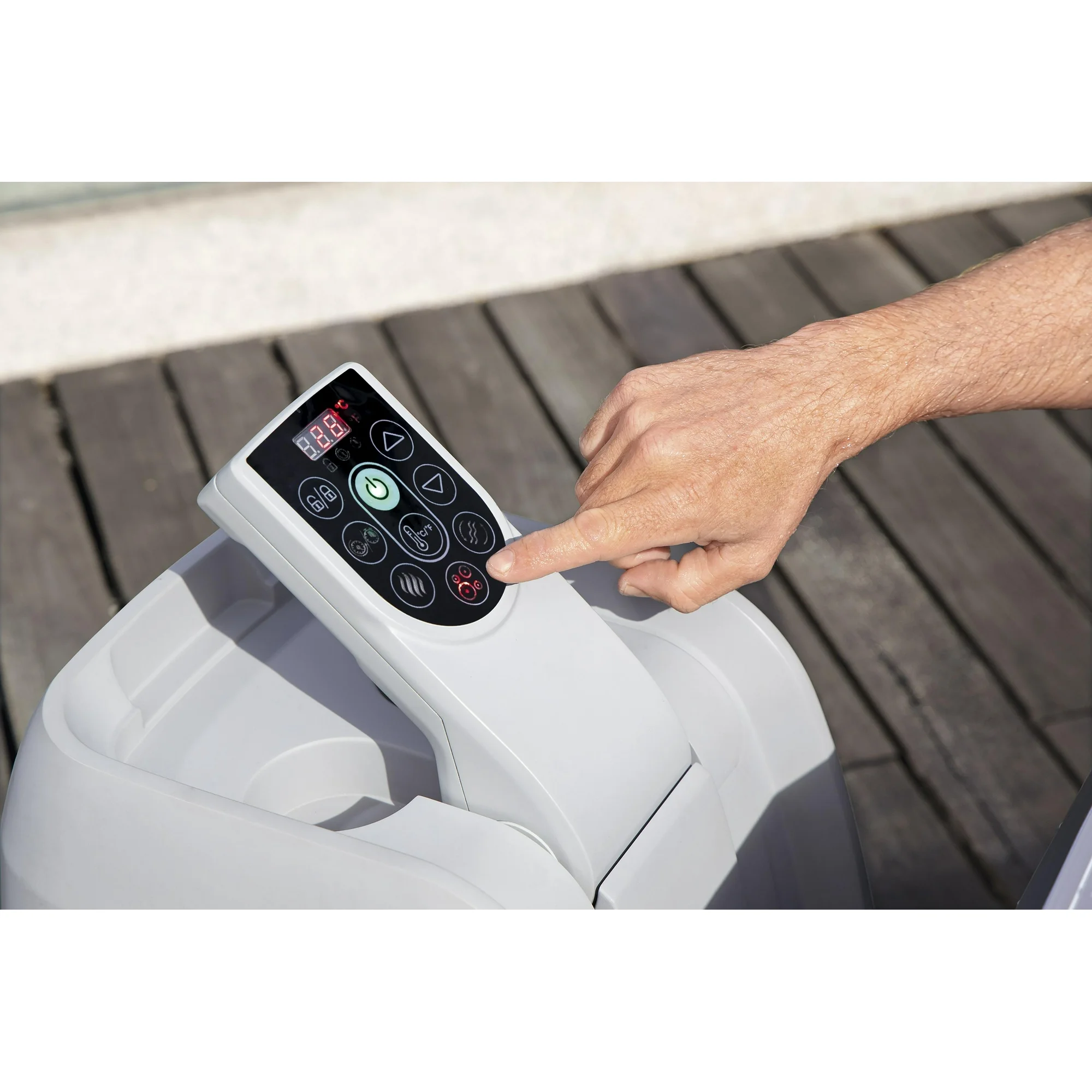 SaluSpa Monterey AirJet Outdoor Inflatable Square Hot Tub 4-6 Person