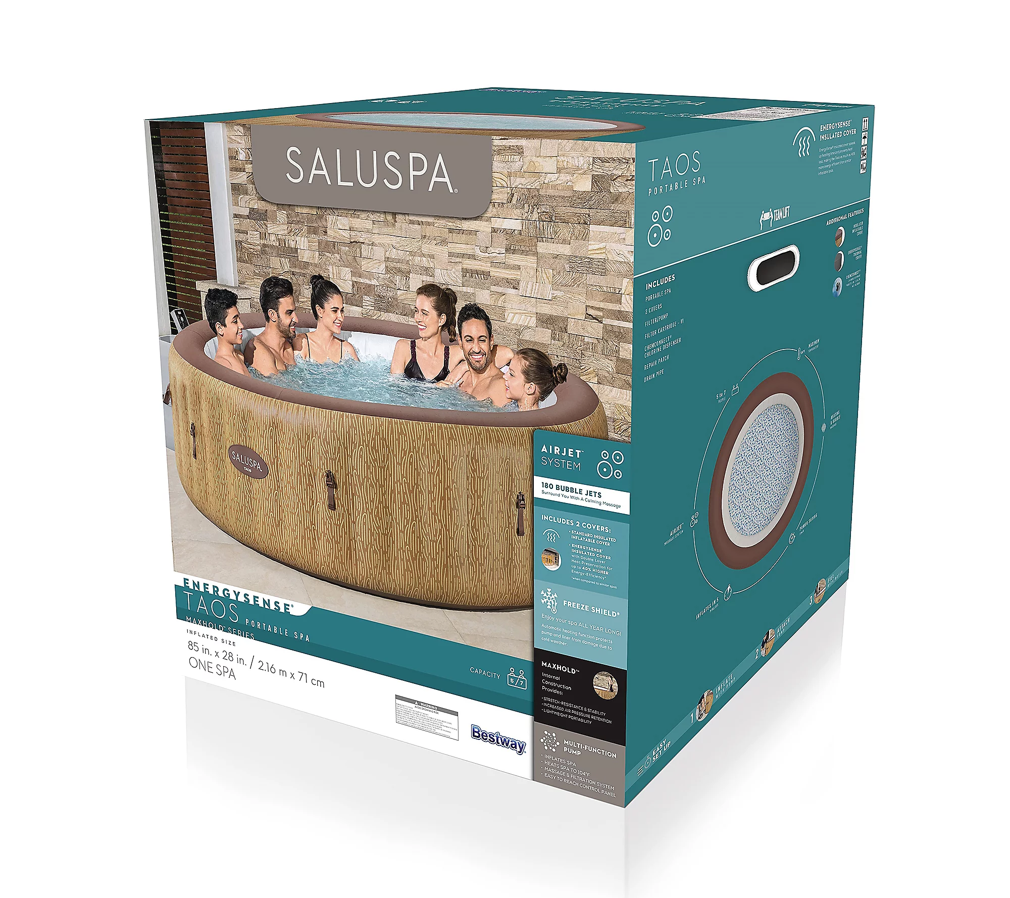 SaluSpa Taos 5-7 Person EnergySense Inflatable Hot Tub