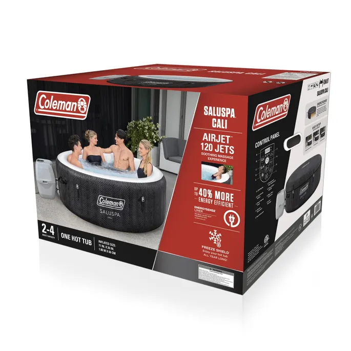 SaluSpa Cali Energy-Efficient AirJet Inflatable Hot Tub Spa 2-4 person